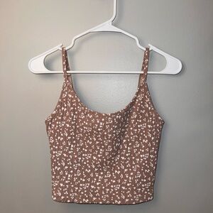 Old Navy Brown Sleeveless Crop Tank Top
